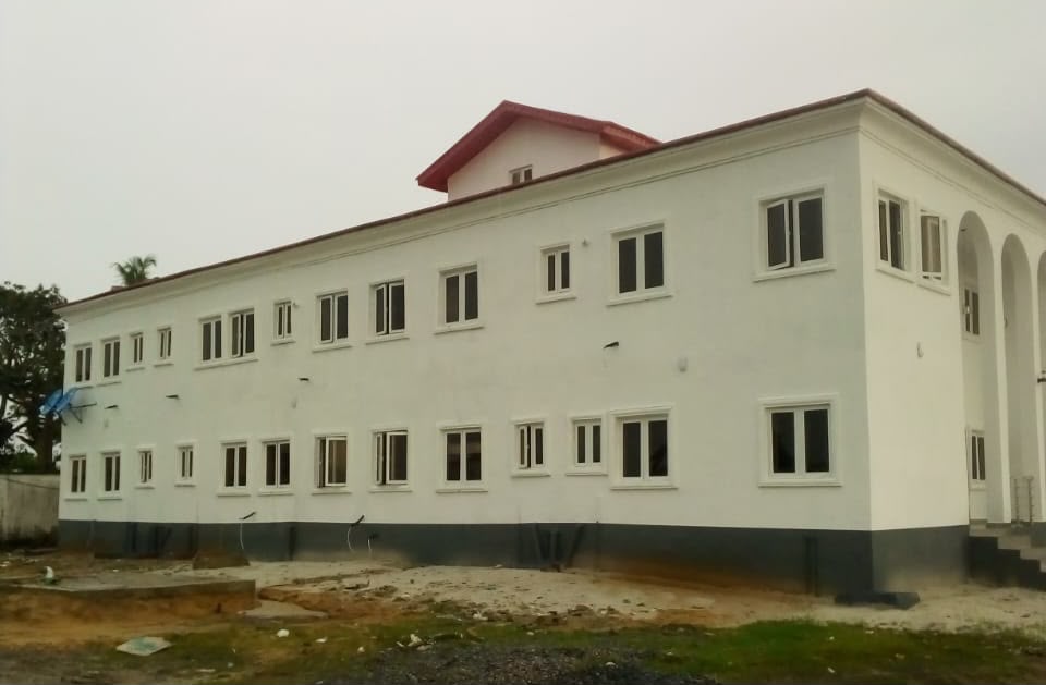 Modern glass building facade
